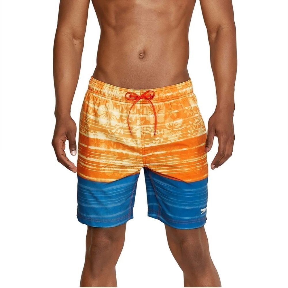 NWT Speedo UPF50 Bondi Swim Shorts Hawaii Themed Beach Shorts M L XL XXL